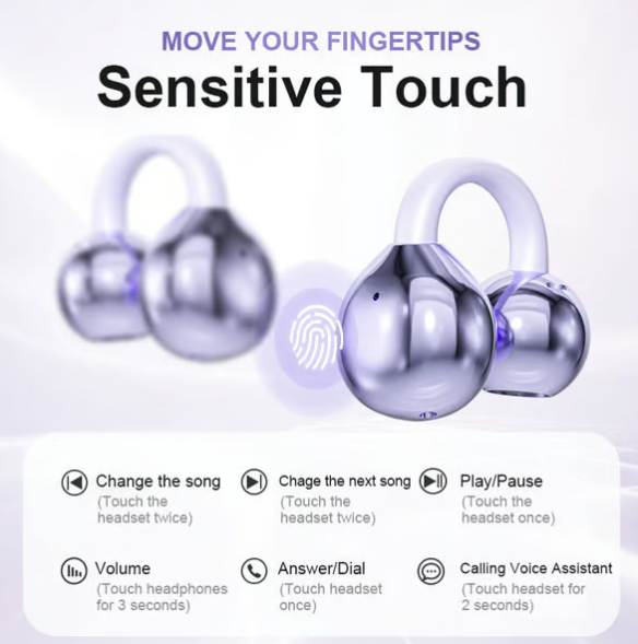 Ear Clip Bluetooth Headphones