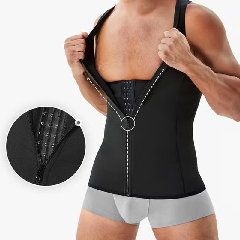 Men's Zipper Waist Trainer Trimmer Vest