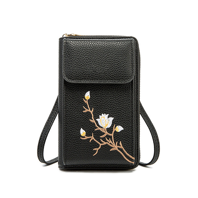 Embroidery Floral Mini Retro Crossbody Bag