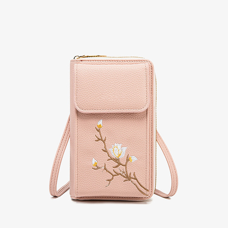 Embroidery Floral Mini Retro Crossbody Bag