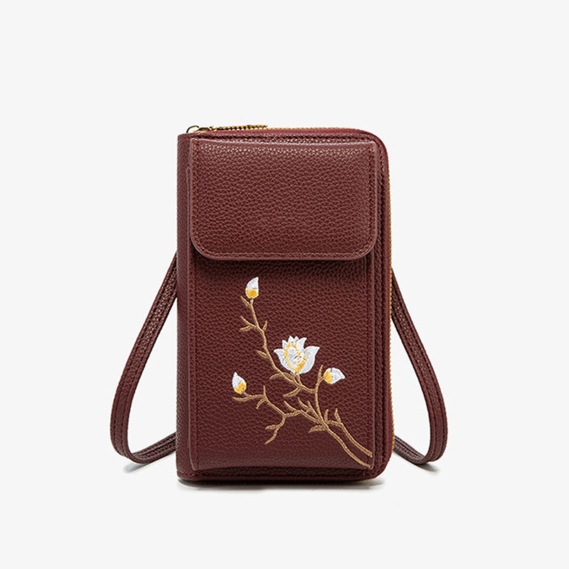 Embroidery Floral Mini Retro Crossbody Bag