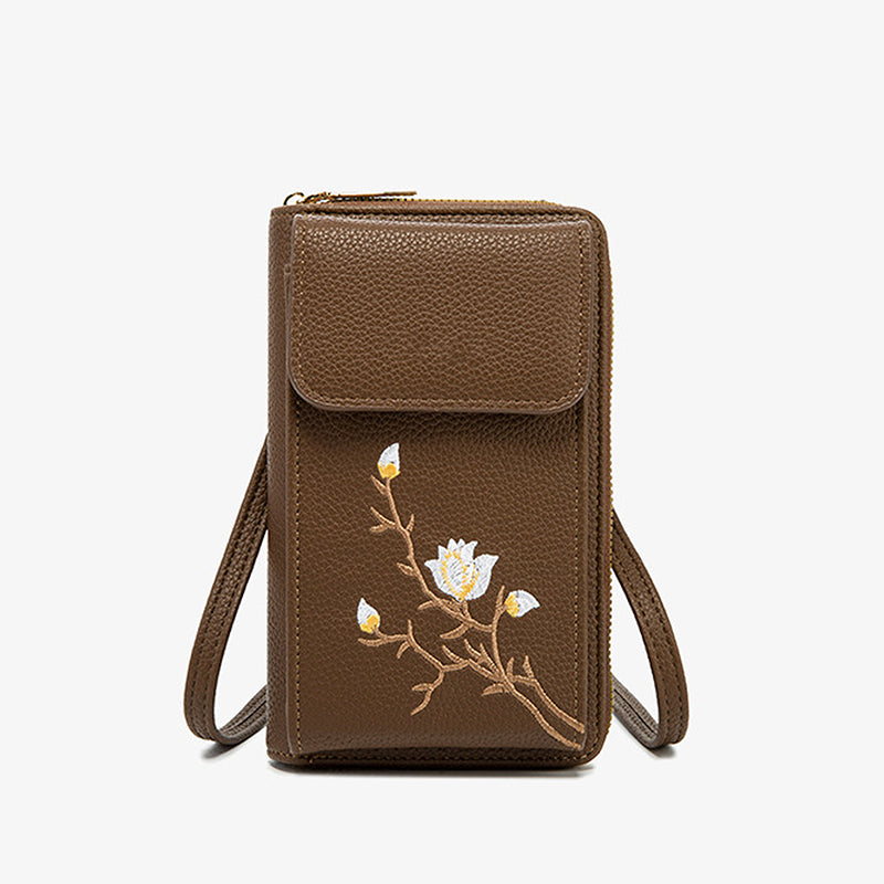 Embroidery Floral Mini Retro Crossbody Bag