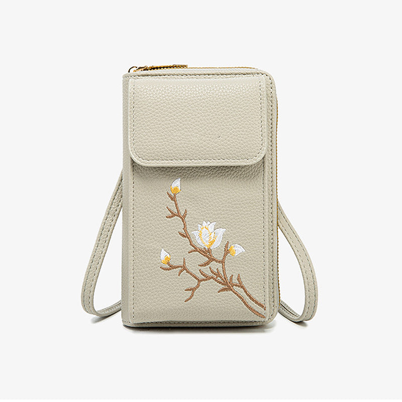 Embroidery Floral Mini Retro Crossbody Bag